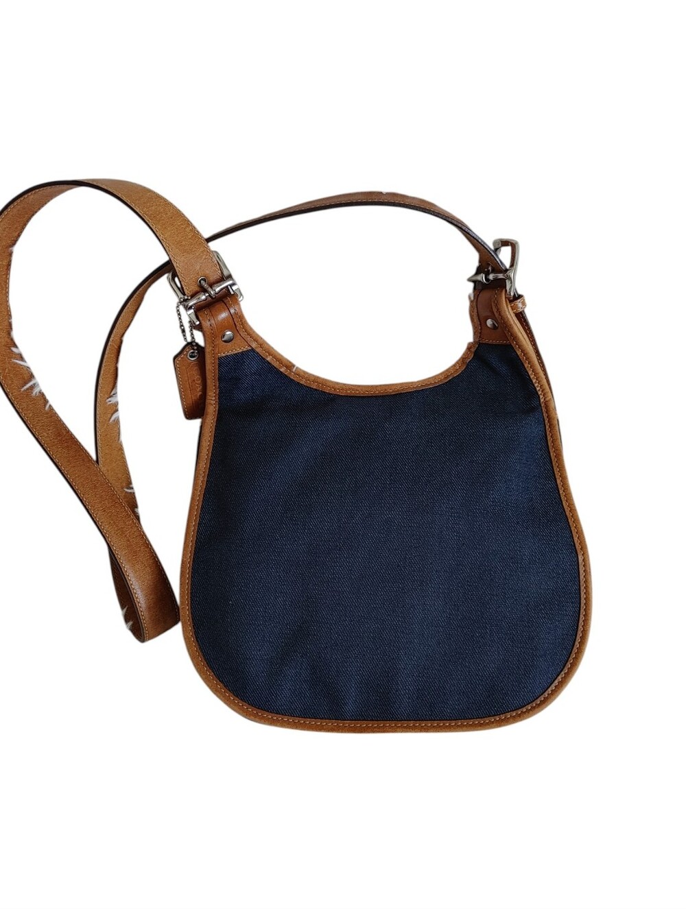 Coach Signature Denim Leather Crossbody Bag - Picture 2 of 16